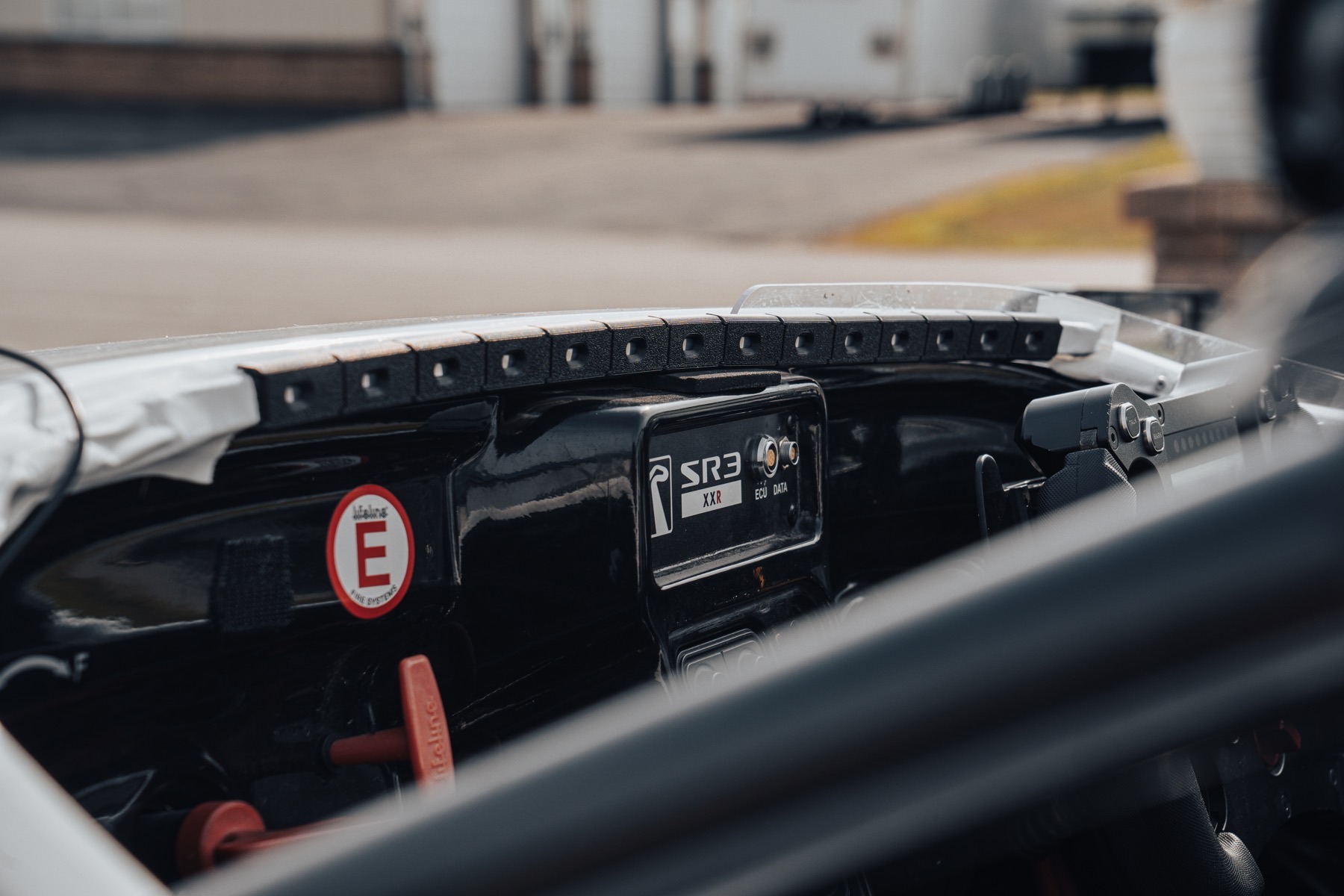 Brake Buddy LED bar installed in the race car cockpit
